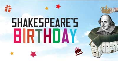 globe shakespeare birthday logo 2014
